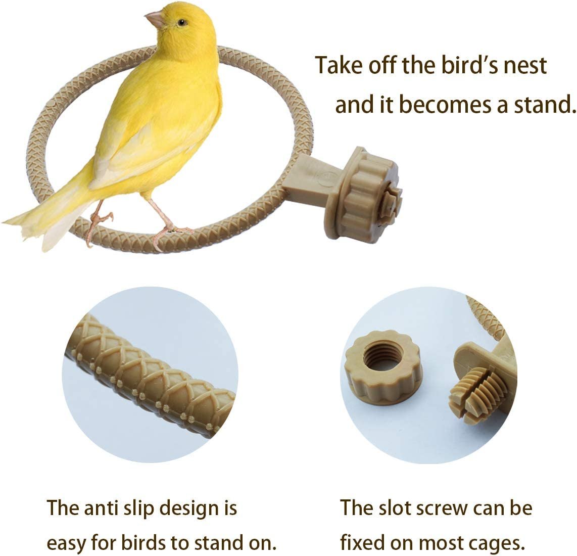 Bird Nest Canary Finch Parrot Nest with Felt(4.5 inches) - Image 3